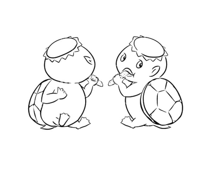 かっぱ 8 ぬりえ