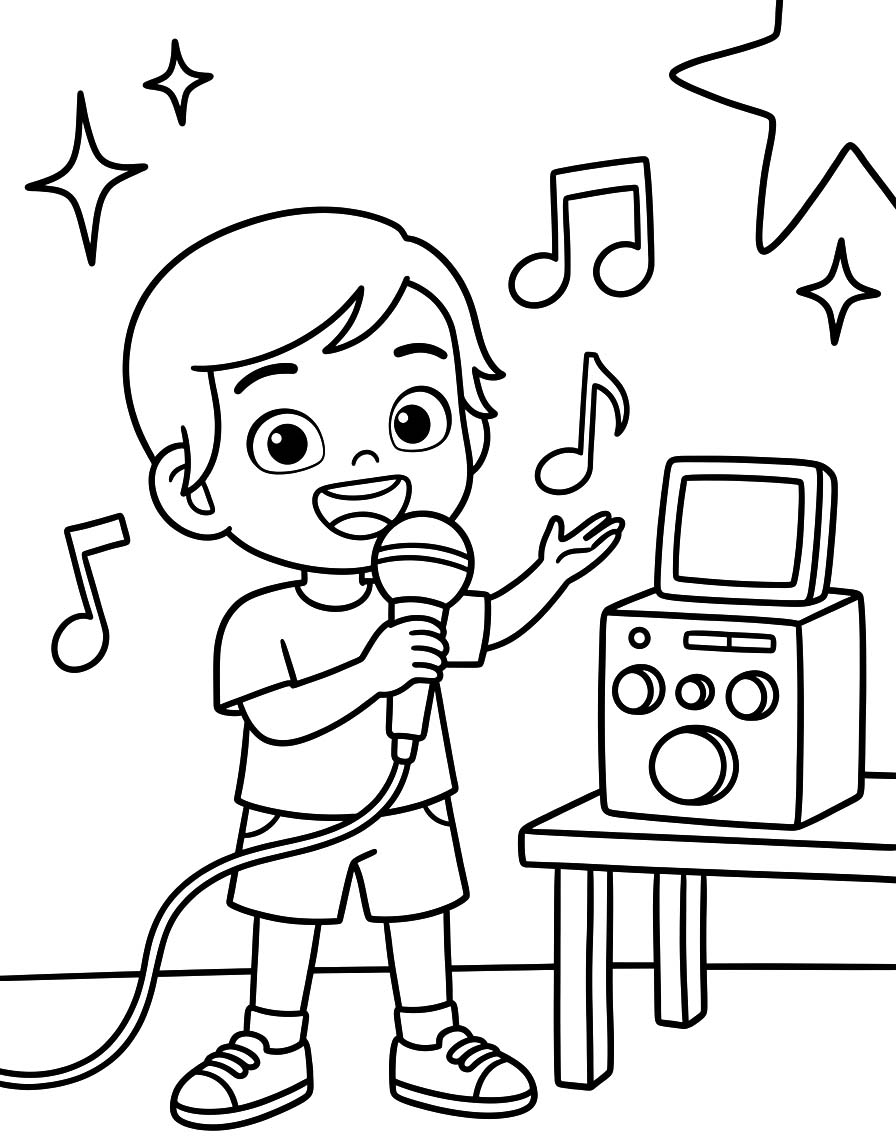 カラオケ 無料で ぬりえ