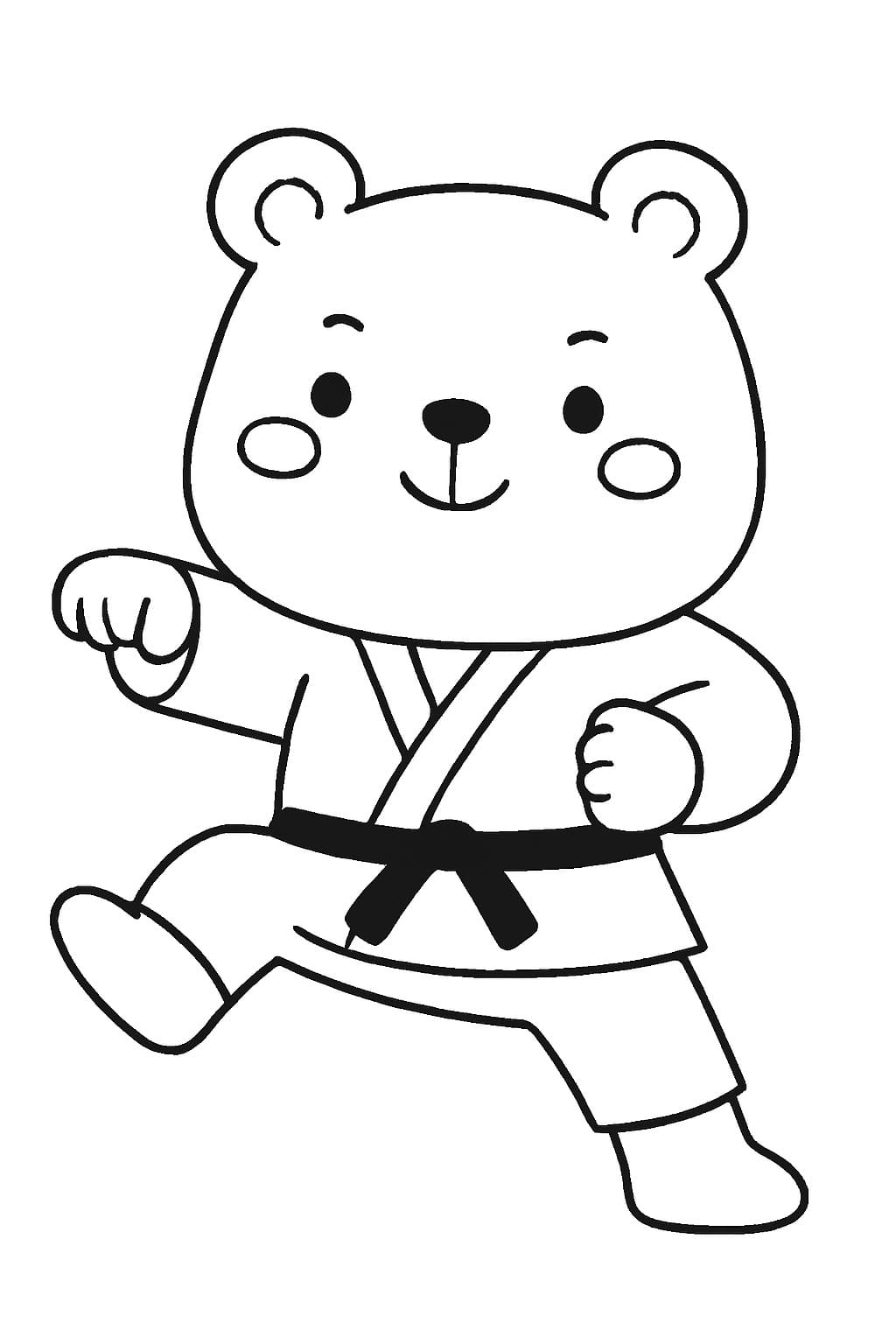 空手 描画 ぬりえ