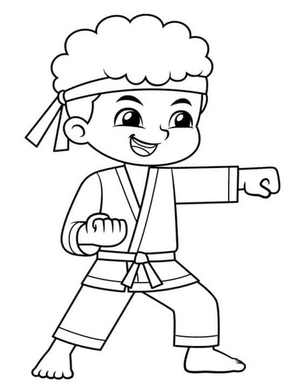 空手 描く ぬりえ