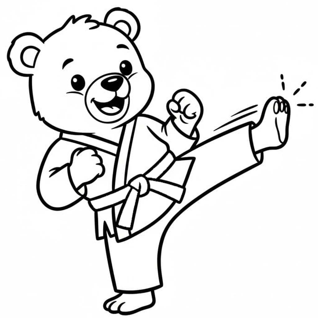 空手 基本的な ぬりえ