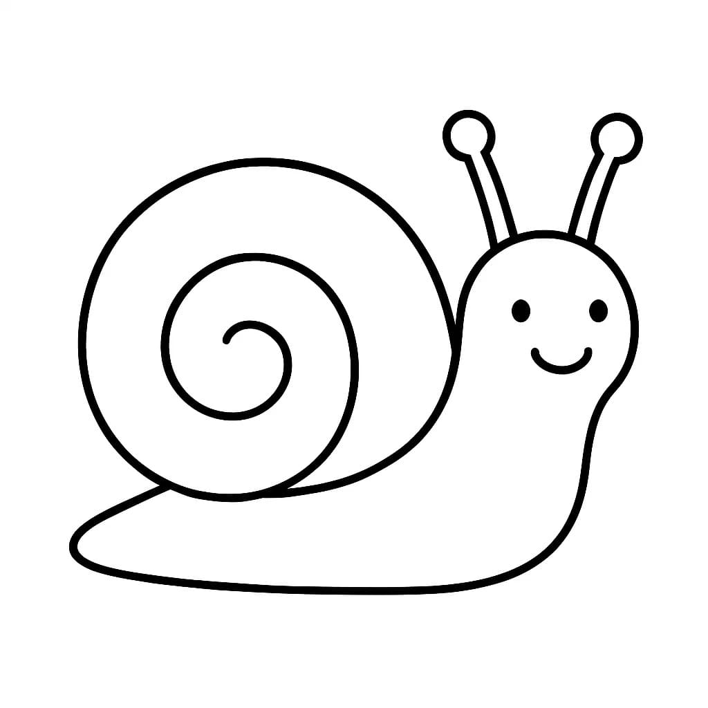 カタツムリ 6 描く ぬりえ