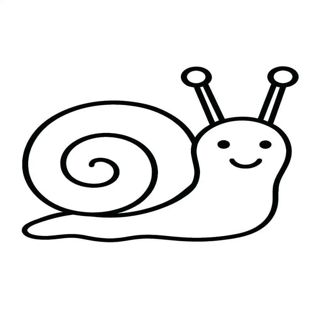 カタツムリ 7 描く ぬりえ