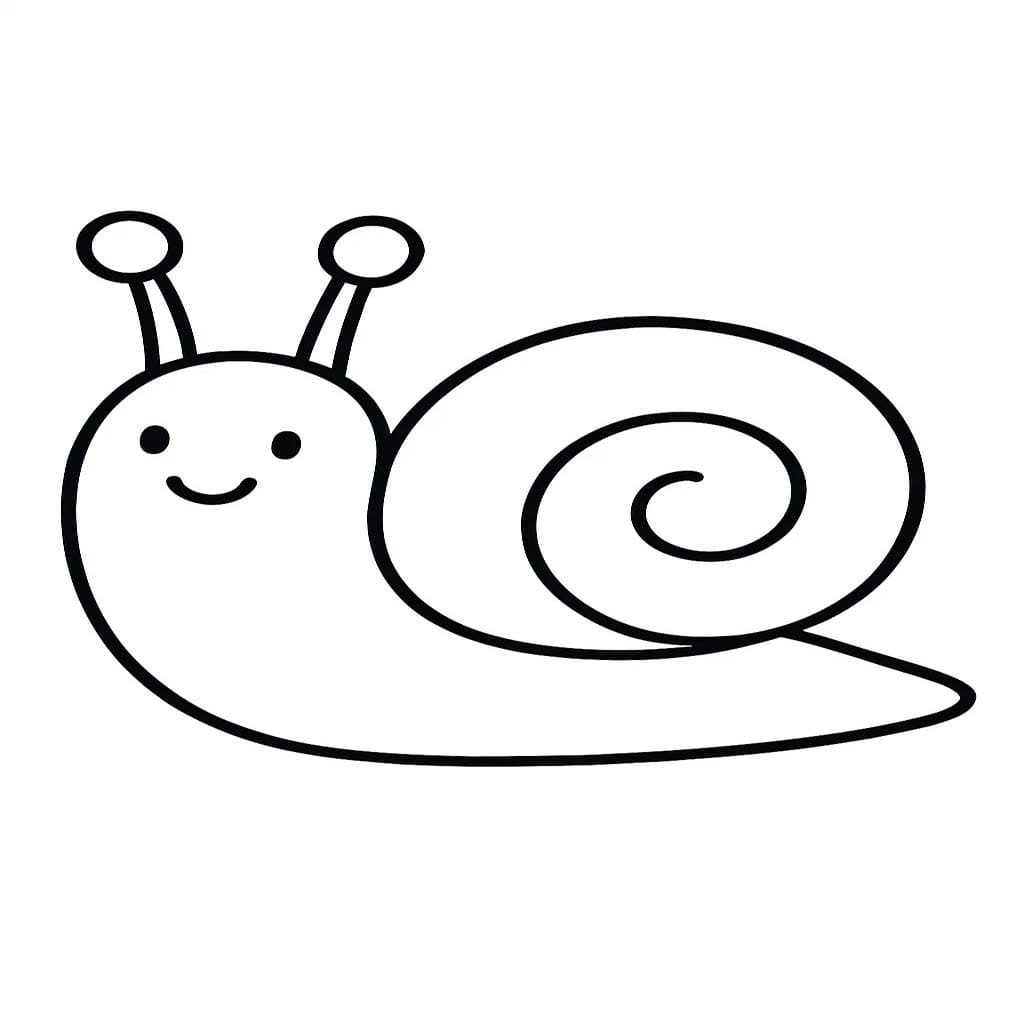 カタツムリ 8 描く ぬりえ