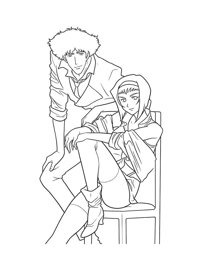 カウボーイビバップ 描画 ぬりえ