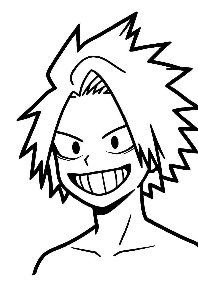 かわいい 上鳴電気 ぬりえ