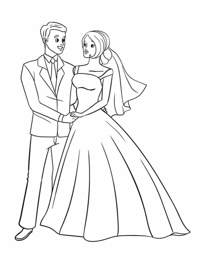 結婚式 簡単 ぬりえ