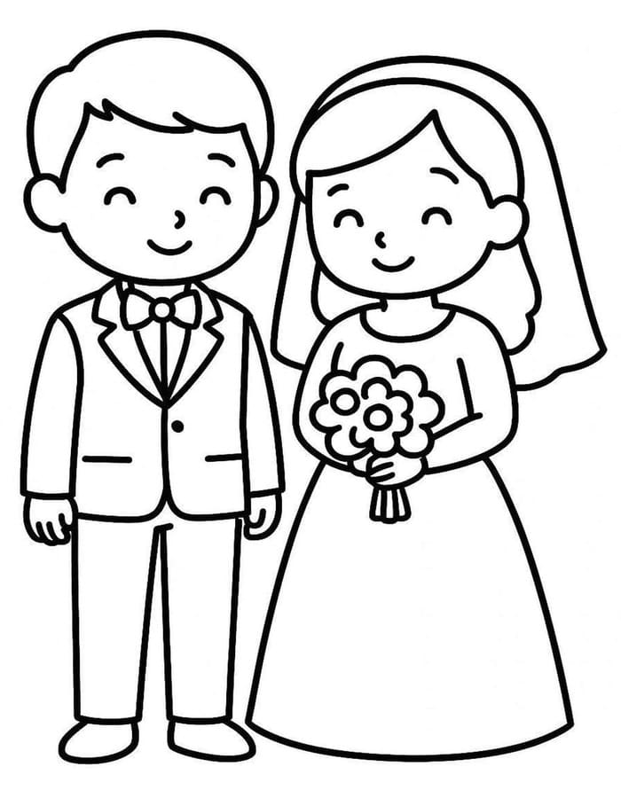 結婚式 無料で印刷可能 ぬりえ