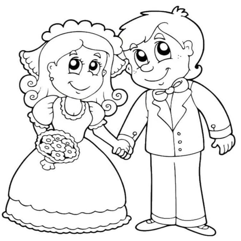 結婚式 無料 ぬりえ