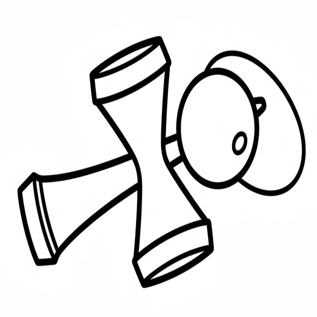 けん玉 印刷可能 ぬりえ