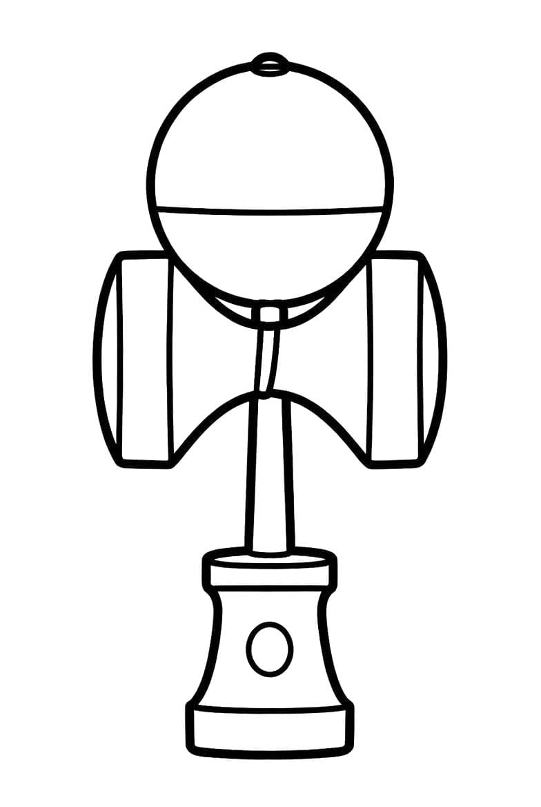 けん玉 描く ぬりえ