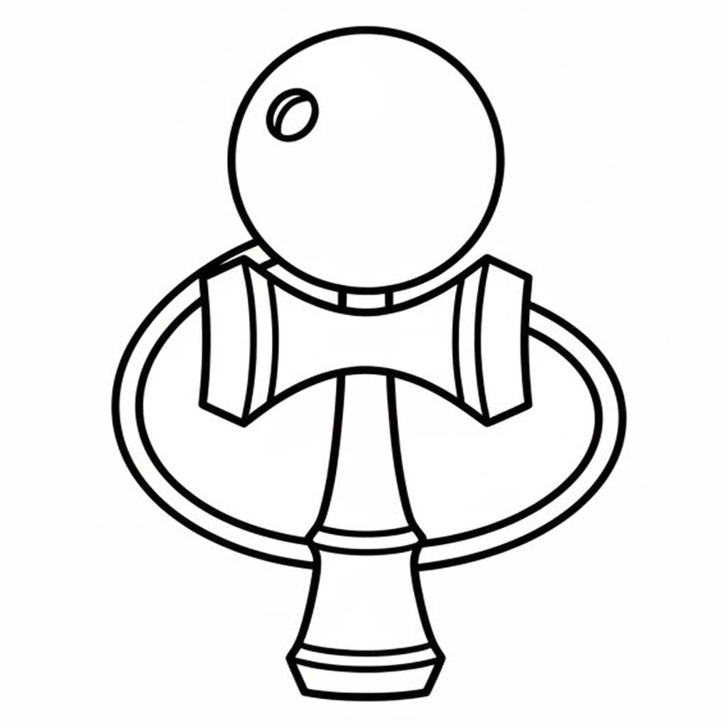 けん玉 無料 ぬりえ