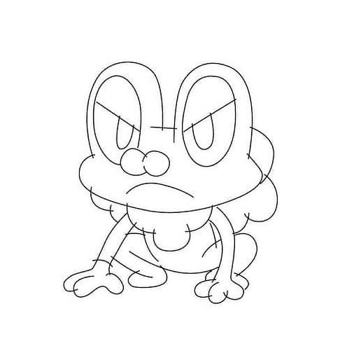 ケロマツ 深刻な ぬりえ