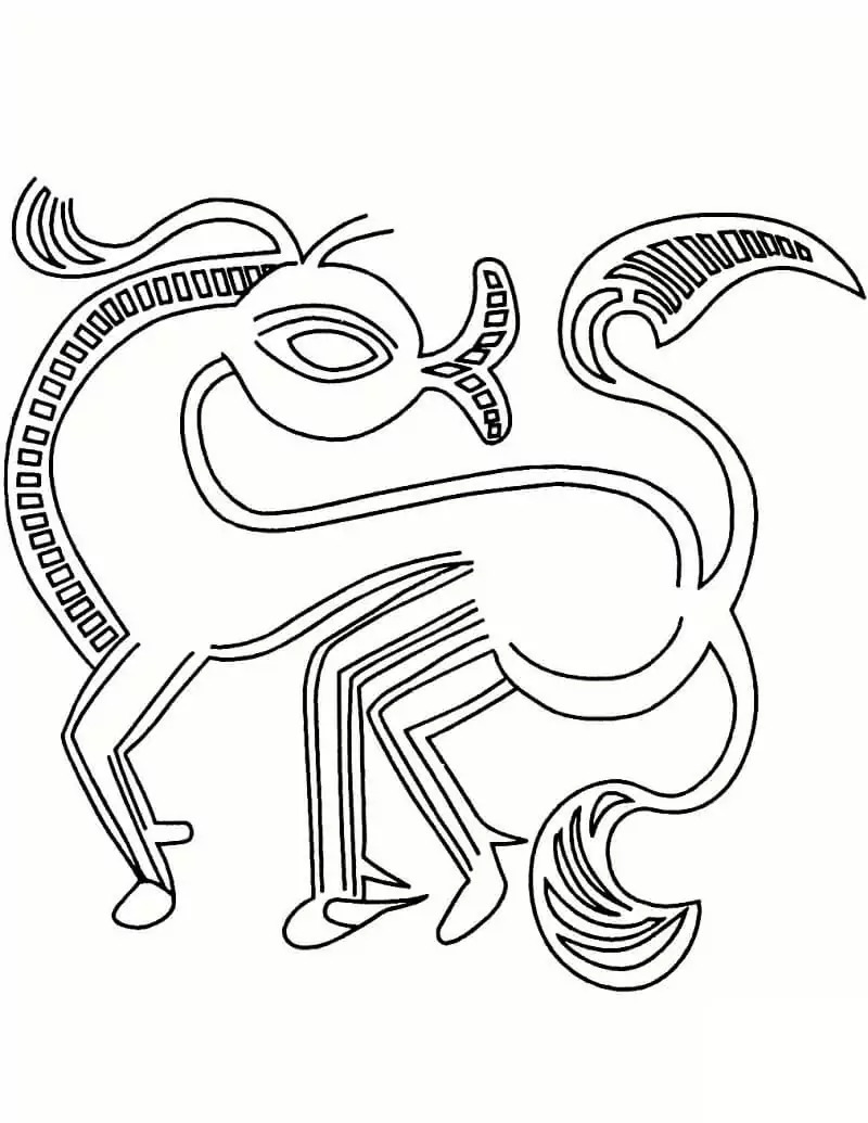 ケルト美術 馬 ぬりえ