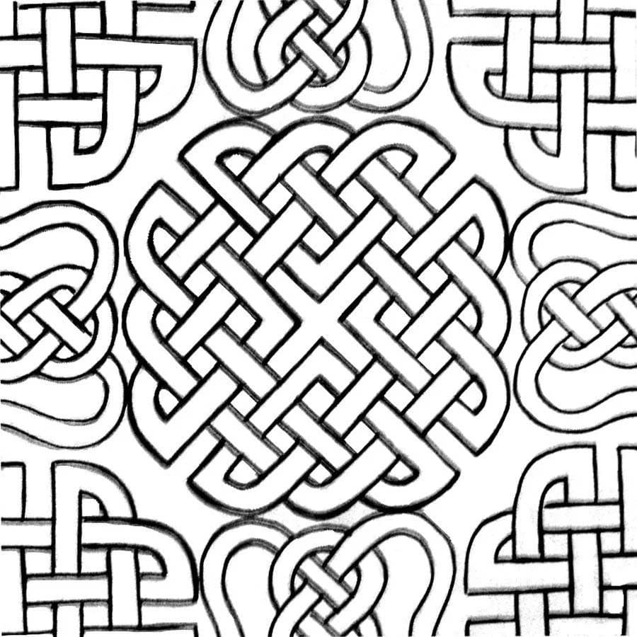 ケルト美術を描く ぬりえ