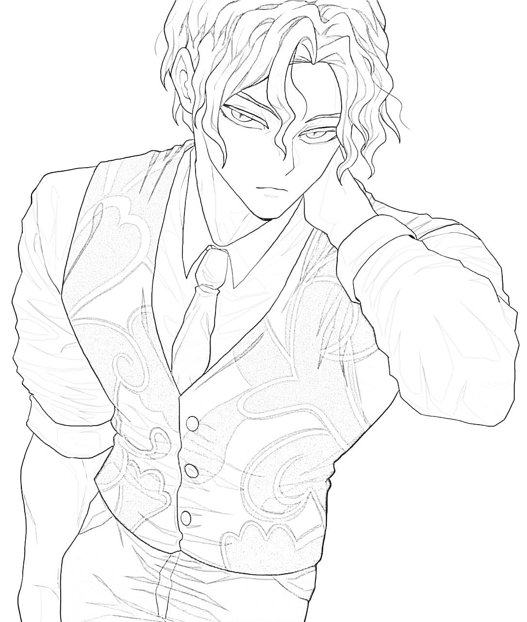 鬼舞辻無惨 1 ぬりえ