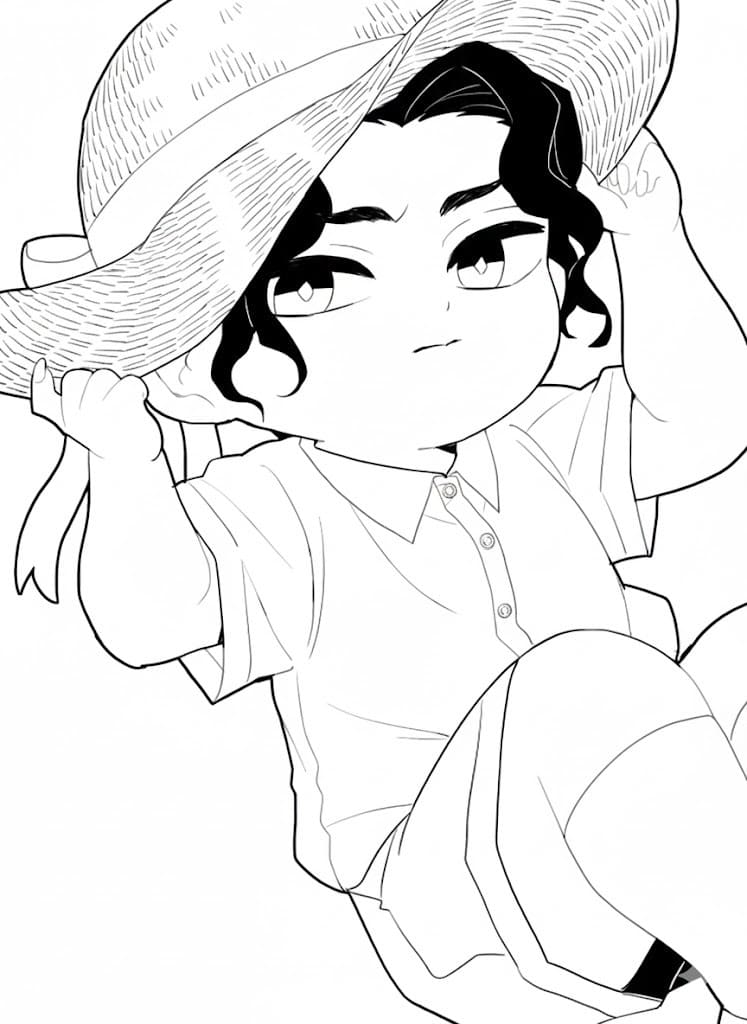 鬼舞辻無惨 7 ぬりえ