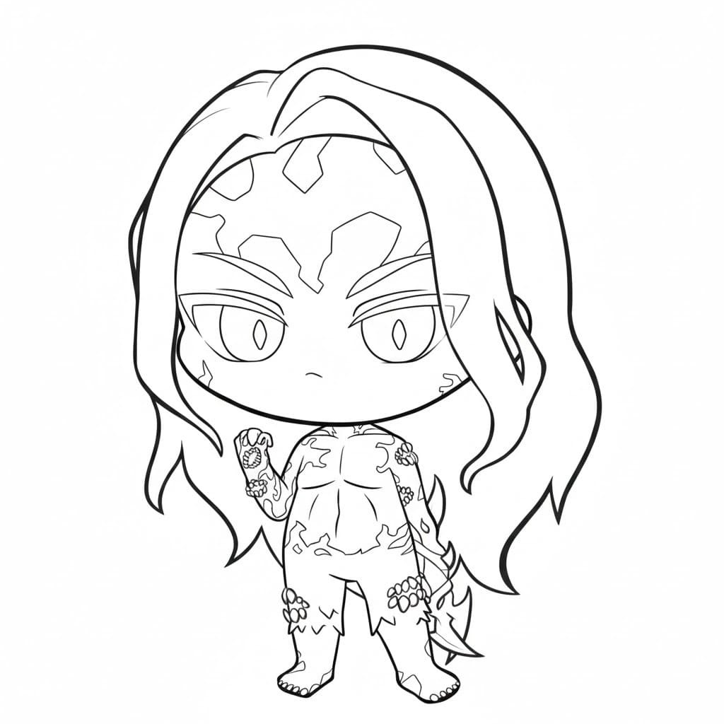 鬼舞辻無惨 8 ぬりえ