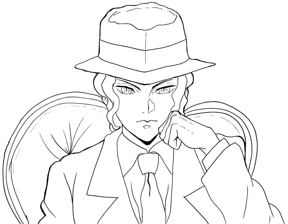 鬼舞辻無惨 画像 ぬりえ