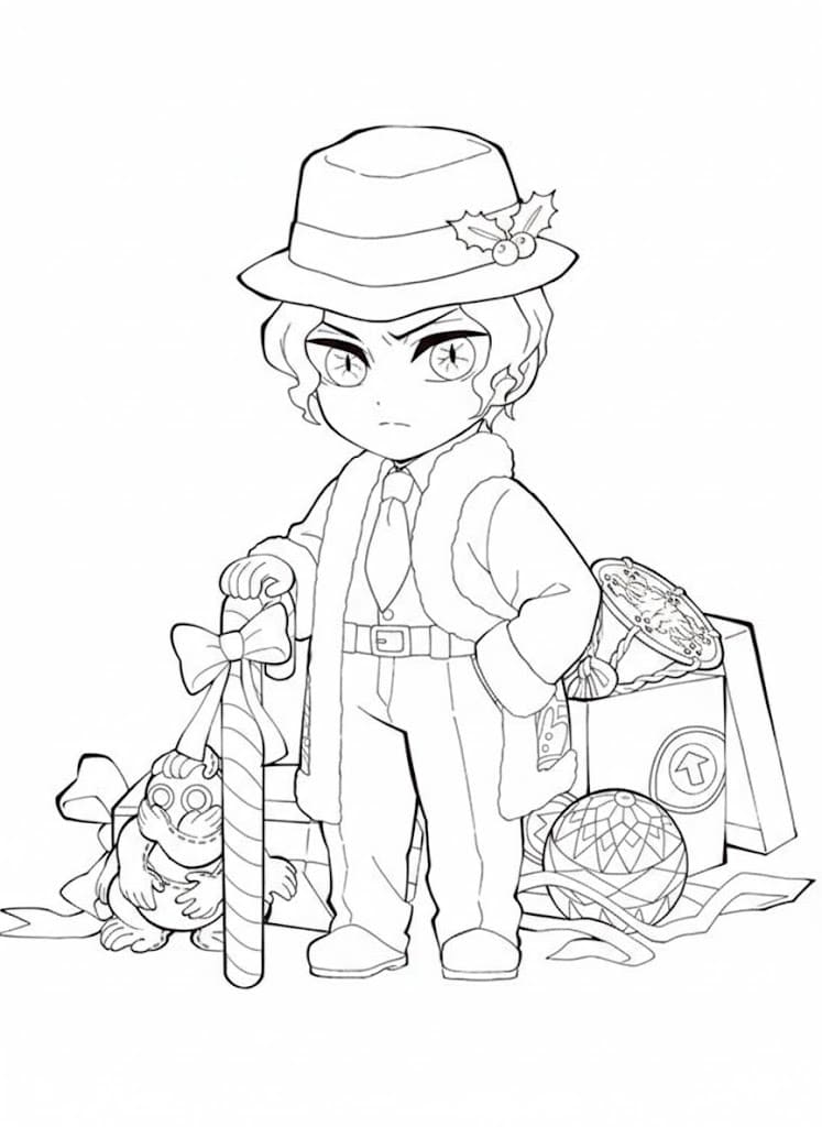 鬼舞辻無惨 印刷 ぬりえ