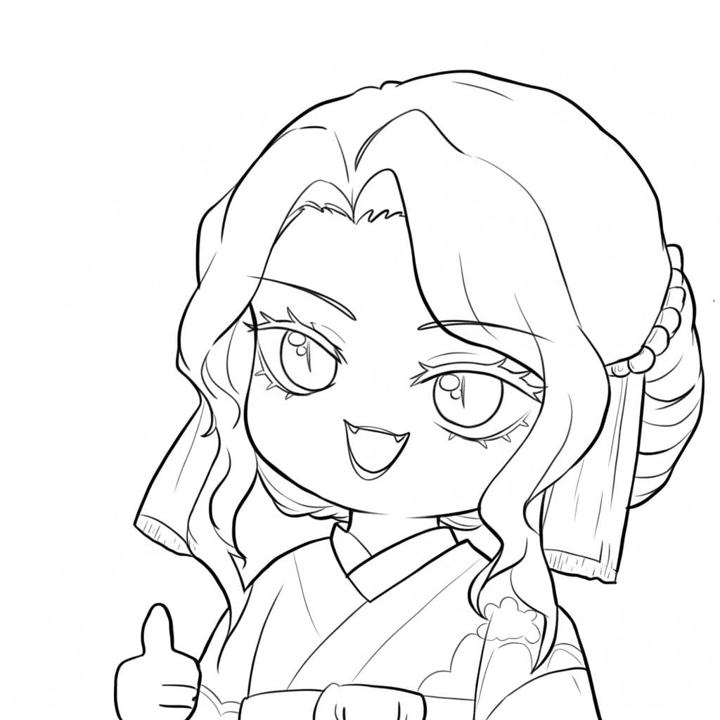 鬼舞辻無惨 無料で印刷可能 ぬりえ