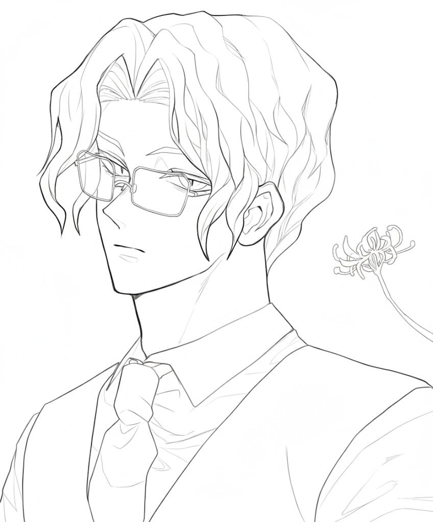 鬼舞辻無惨 無料 ぬりえ