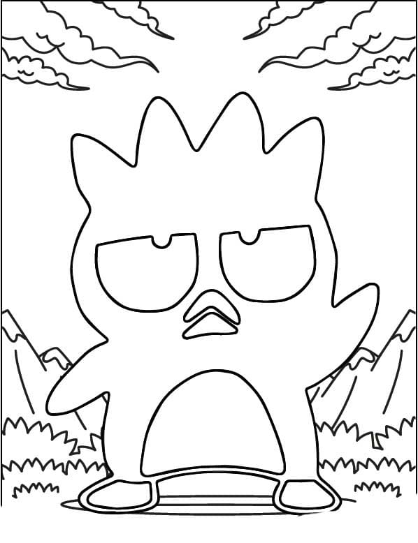 基本を描く バッドばつ丸 ぬりえ