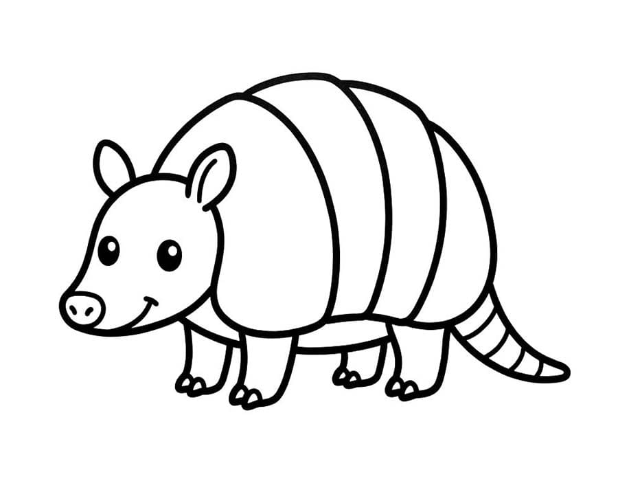 基本的な アルマジロ 描く ぬりえ
