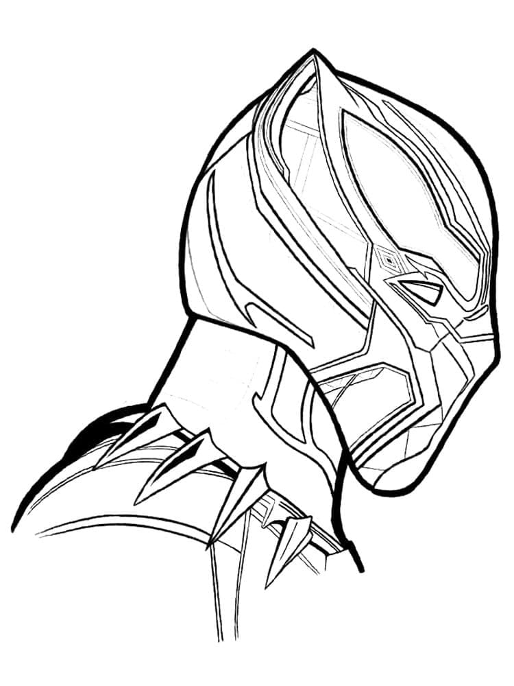 基本的な ブラックパンサー 描く ぬりえ