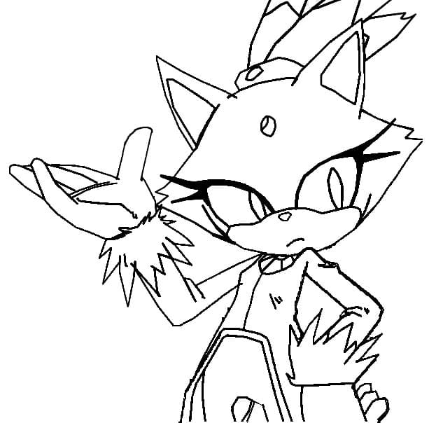 基本的な ブレイズ・ザ・キャット 描く ぬりえ