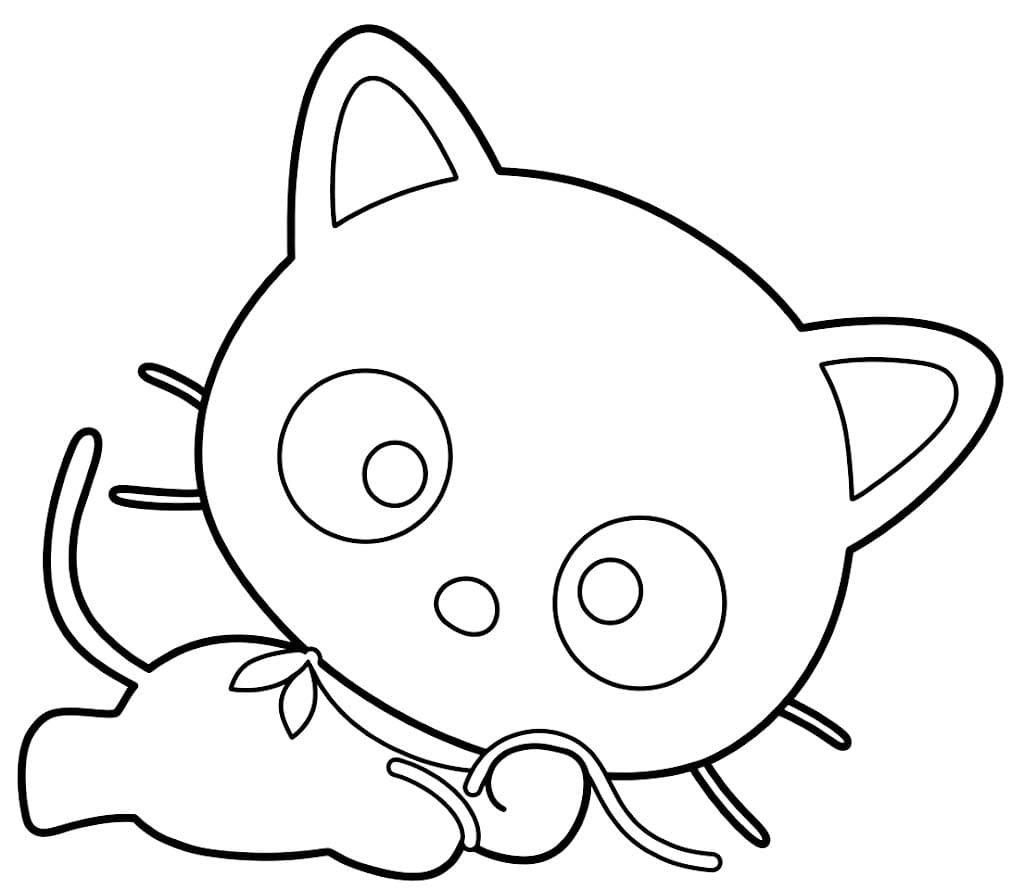 基本的な チョコキャット 描く ぬりえ