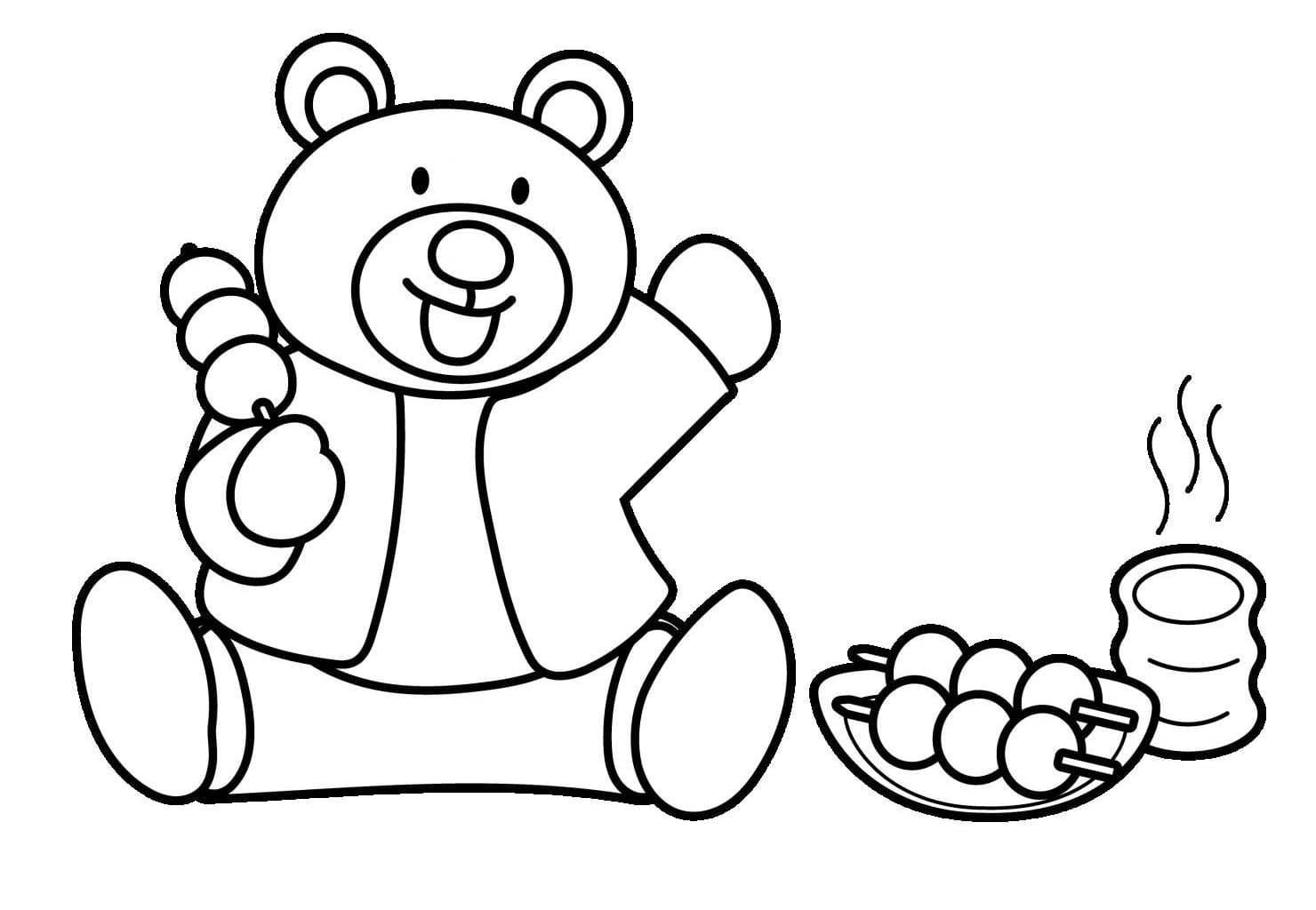 基本的な 団子 描く ぬりえ