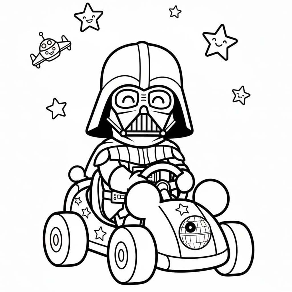 基本的な ダース・ベイダー ぬりえ