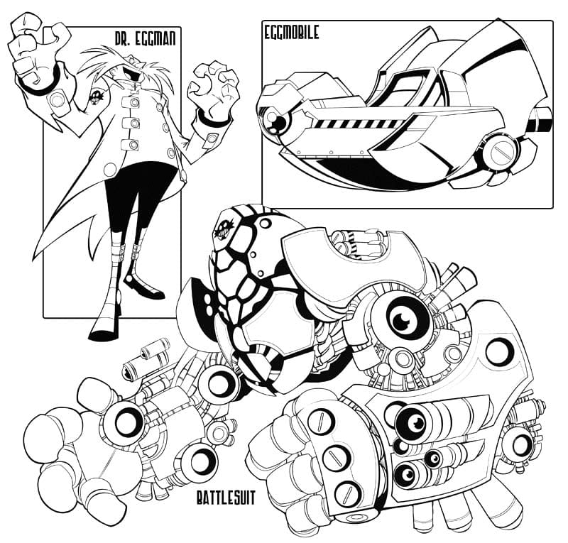 基本的な ドクター・エッグマン ぬりえ