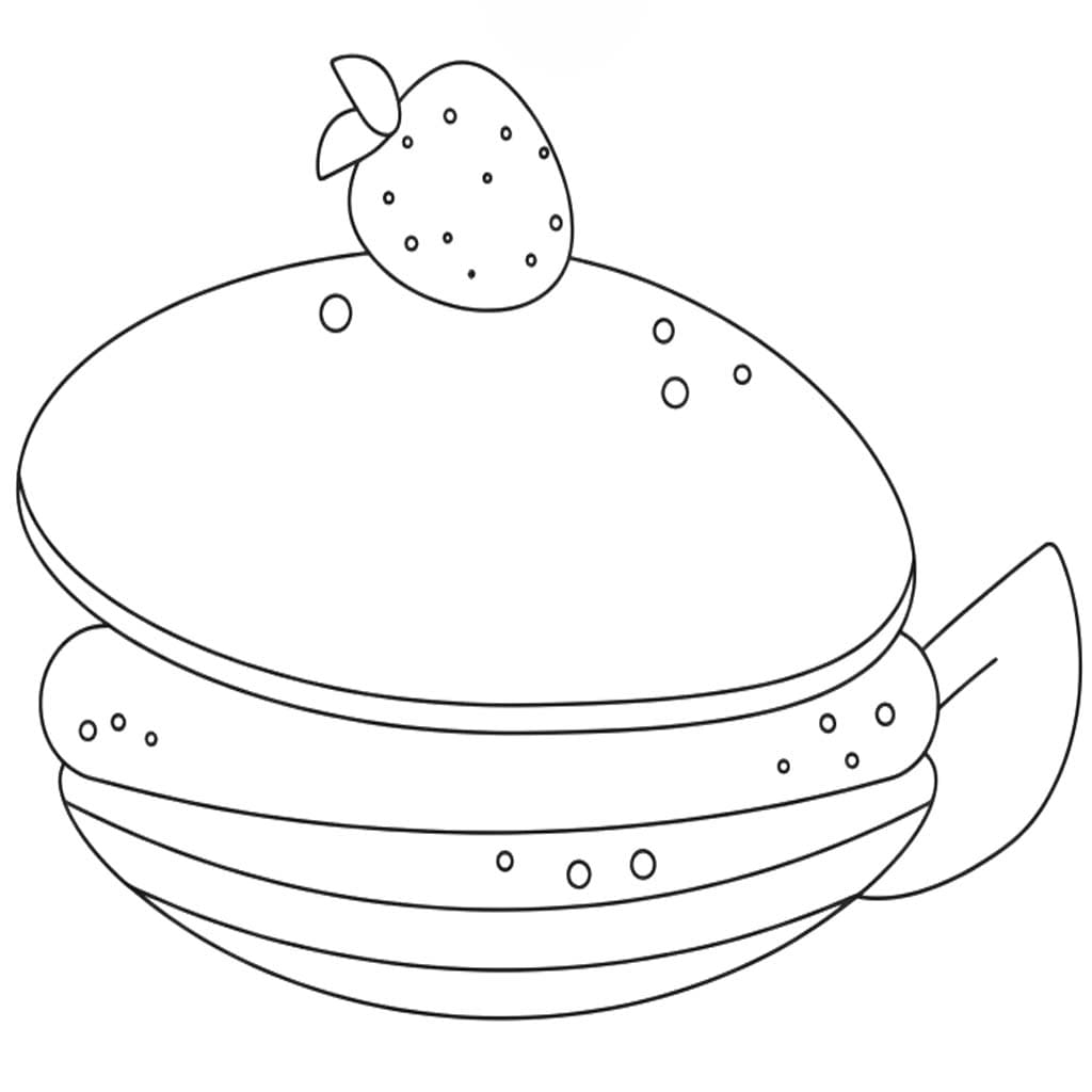 基本的な どら焼き 描く ぬりえ