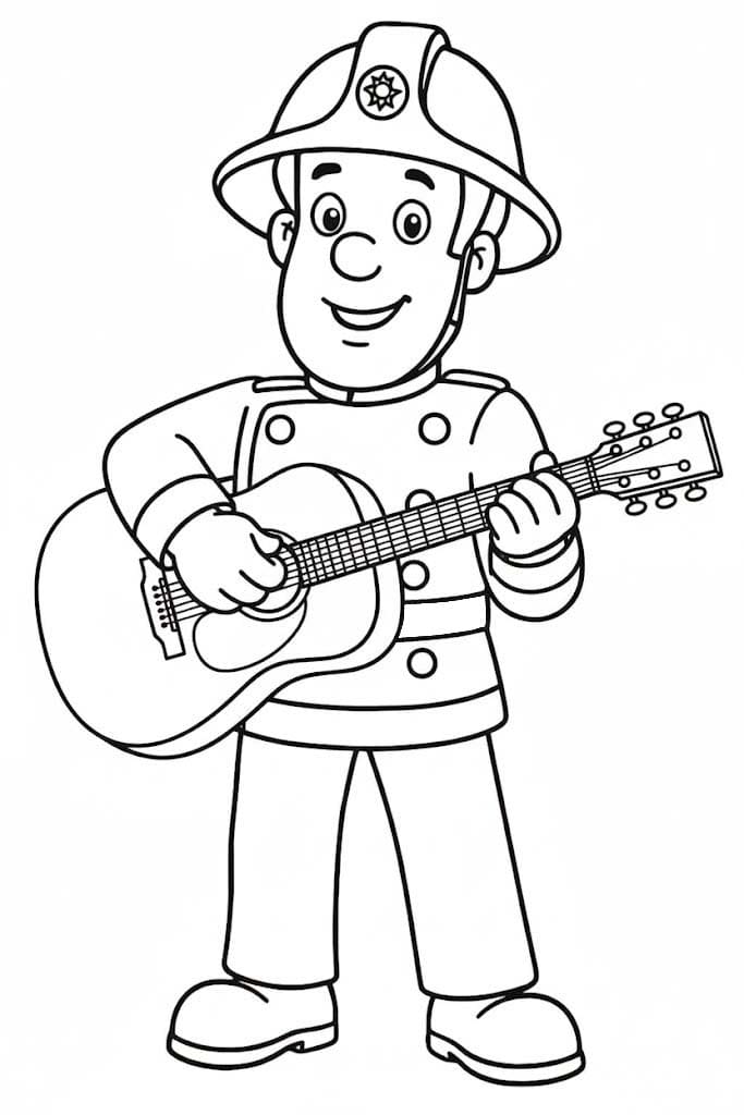 基本的な ファイヤーマンサム ぬりえ