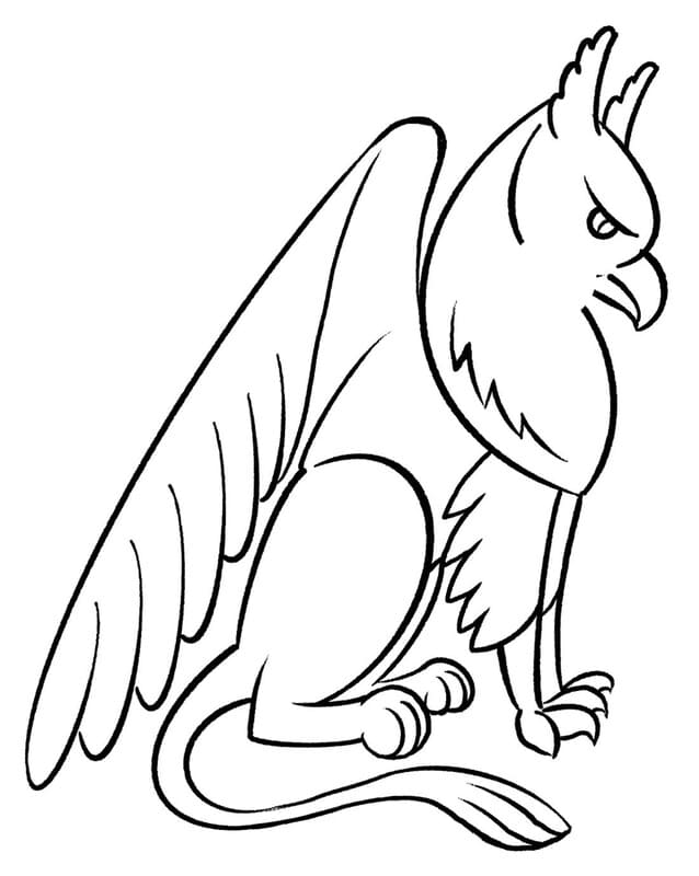 基本的な グリフィン 描く ぬりえ