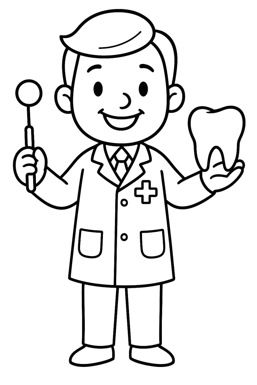 基本的な 歯医者 描く ぬりえ