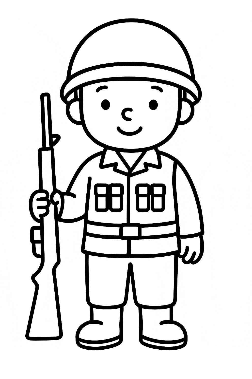 基本的な 兵士たち ぬりえ