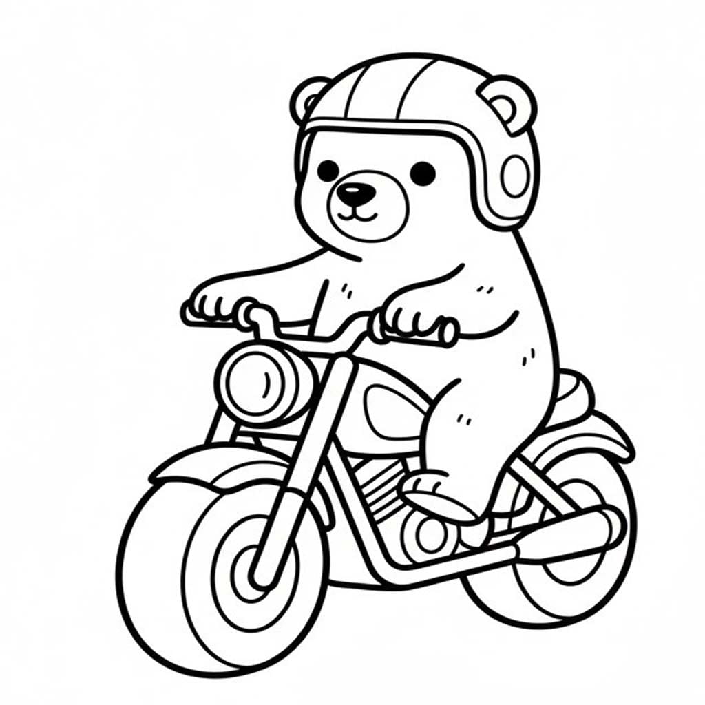 基本的な ホッキョクグマ 描く ぬりえ