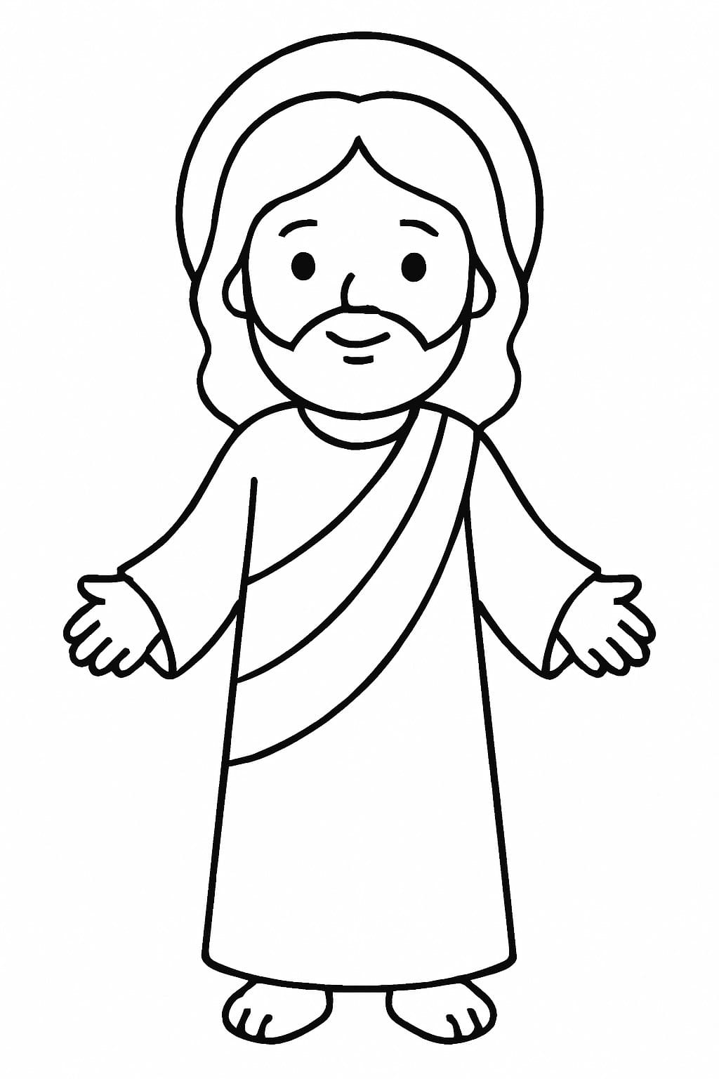 基本的な イエス 描く ぬりえ
