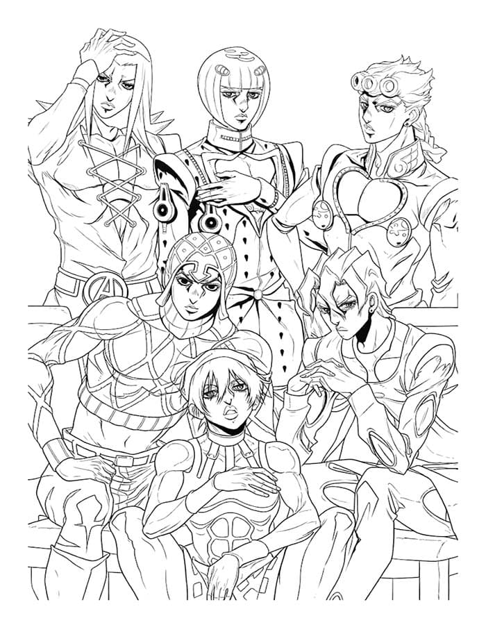 基本的な ジョジョの奇妙な冒険 描く ぬりえ