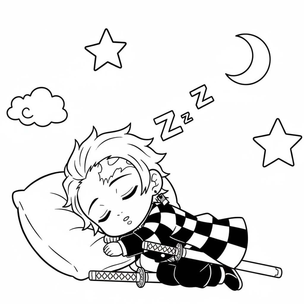 基本的な かまどたんじろう ぬりえ