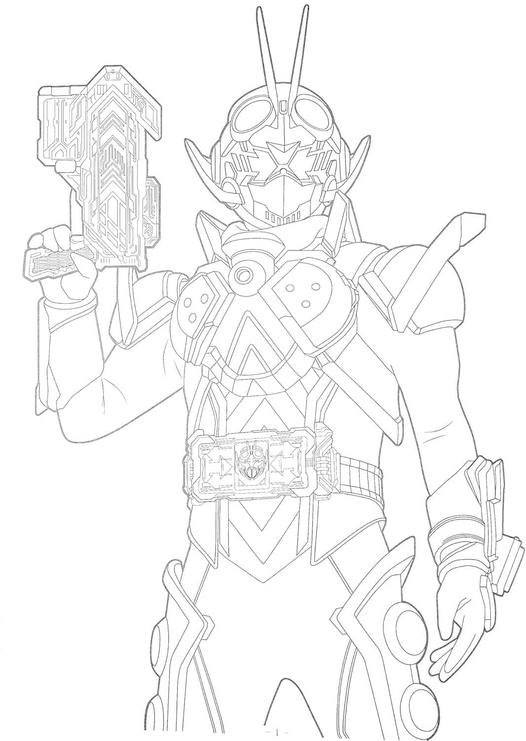 基本的な 仮面ライダーガッチャード 描く ぬりえ