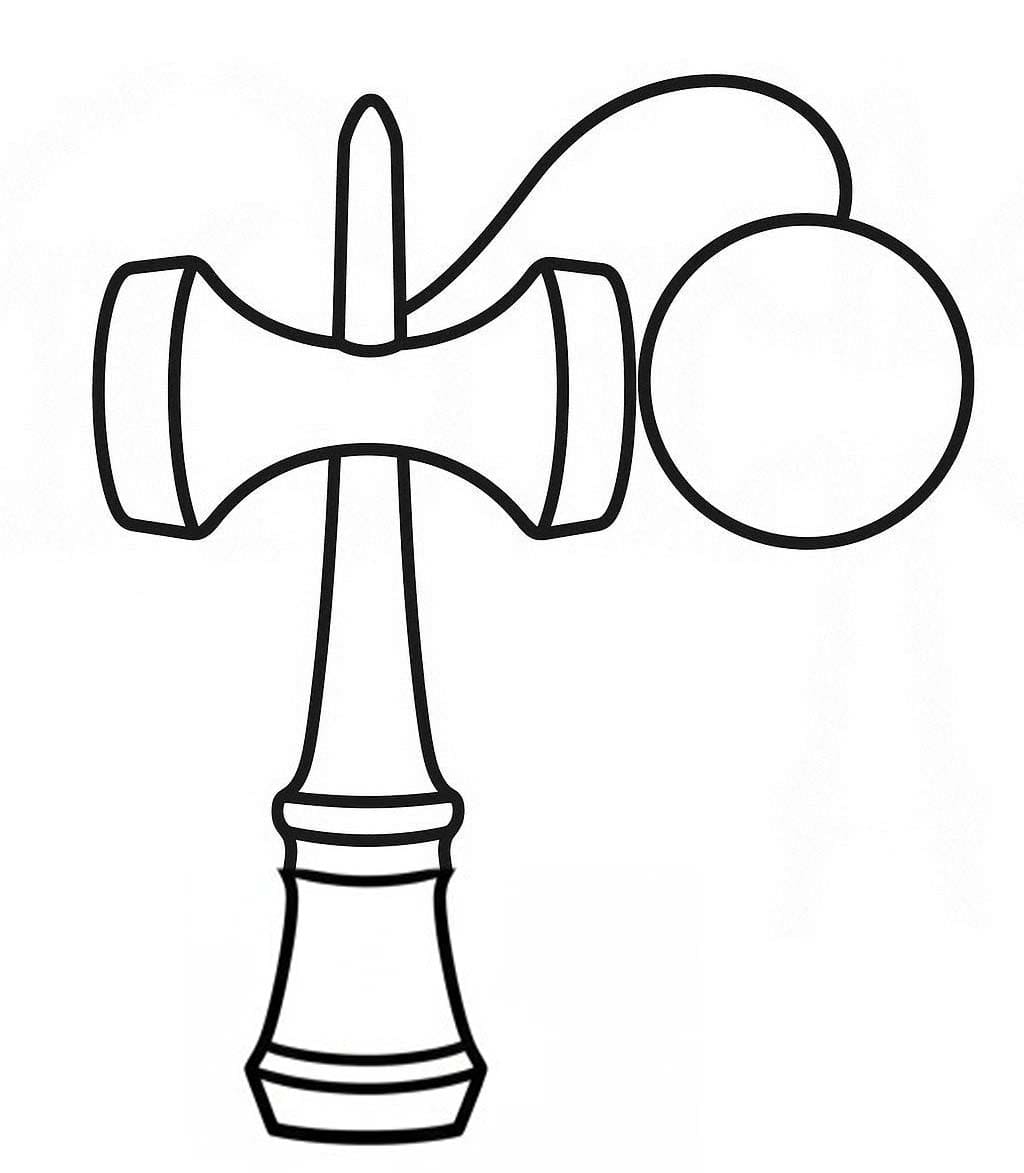 けん玉 ぬりえ ぬりえ