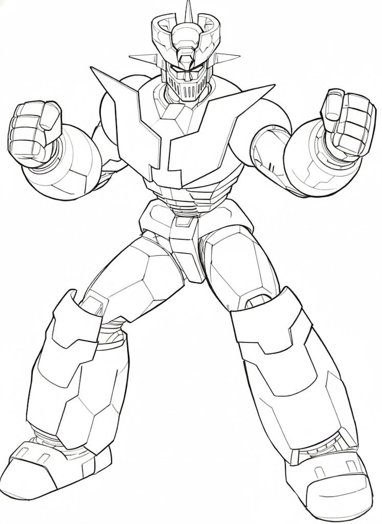 基本的な マジンガーZ ぬりえ