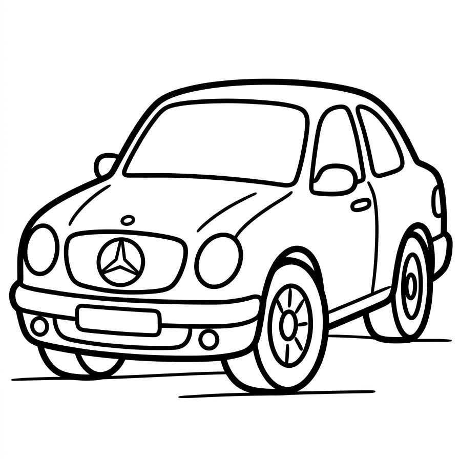 基本的な メルセデス 描く ぬりえ