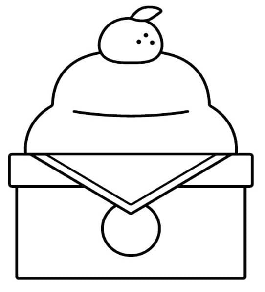 基本的な 餅 ぬりえ