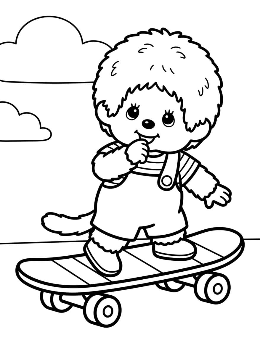 基本的な モンチッチ ぬりえ