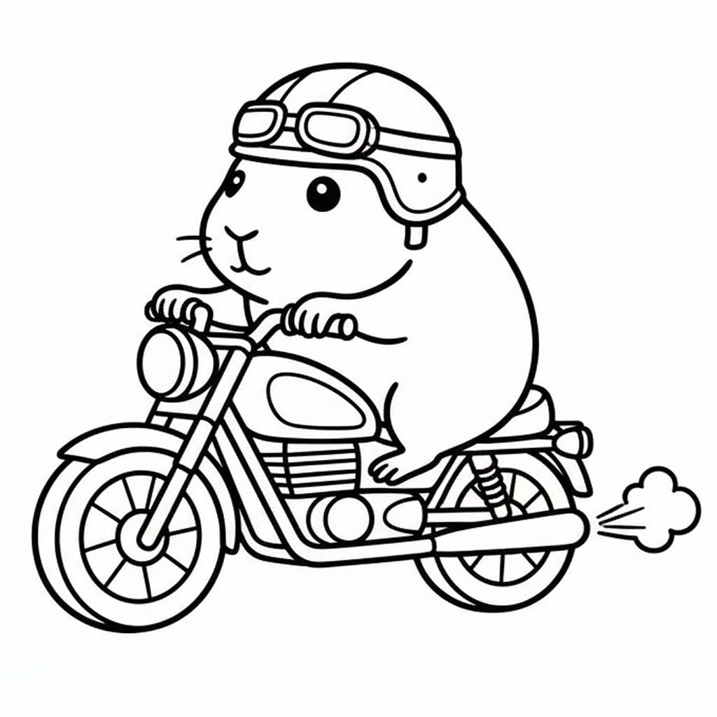 基本的な モルモット ぬりえ